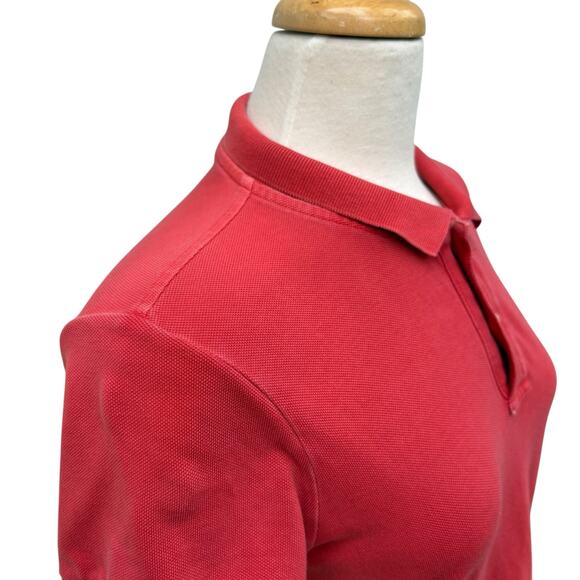Polo Ralph Lauren Mesh Mini Shirt Dress Sz L Red Button Collar Preppy Heritage - Picture 6 of 11
